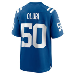 Segun Olubi Indianapolis Colts Game Player Jersey Royal | Nike for Sale