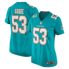 Cameron Goode Miami Dolphins Women's Game Player Jersey Aqua | Nike for Sale