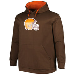 Cleveland Browns Big & Tall Logo Pullover Hoodie Brown | NFL