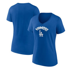 Los Angeles Dodgers Women's Vamos V-Neck T-Shirt - MLB