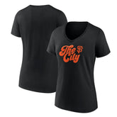 San Francisco Giants Women's Scripty City V-Neck T-Shirt - MLB