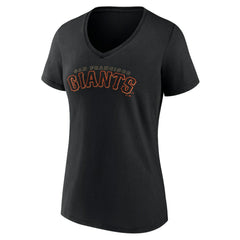 San Francisco Giants Women's Giants Alternate Club Lettering V-Neck T-Shirt - MLB