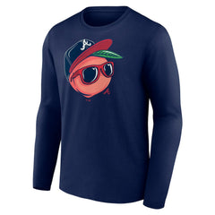 Atlanta Braves Mr. Peach Long Sleeve T-Shirt - MLB