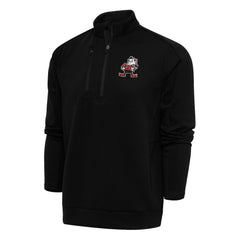 Cleveland Browns Antigua Team Logo Throwback Generation Quarter-Zip Pullover Top Black | NFL