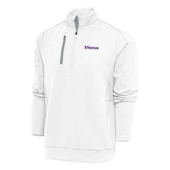 Minnesota Vikings Antigua Team Logo Throwback Generation Quarter-Zip Pullover Top White | NFL