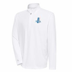 Detroit Lions Antigua Team Logo Throwback Tribute Quarter-Zip Pullover Top White | NFL