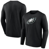 Philadelphia Eagles Primary Team Logo Long Sleeve T-Shirt Black | NFL