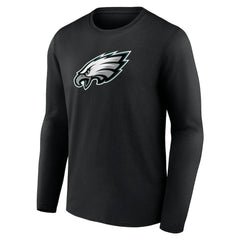 Philadelphia Eagles Primary Team Logo Long Sleeve T-Shirt Black | NFL