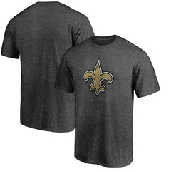 New Orleans Saints Primary Logo T-Shirt Heather Charcoal | Fanatics
