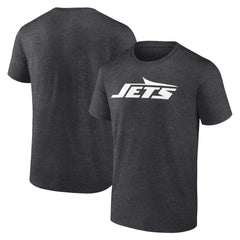 New York Jets Primary Logo T-Shirt Heather Charcoal | Fanatics