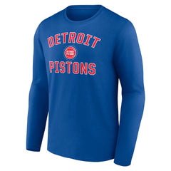 Detroit Pistons Victory Arch Team Long Sleeve T-Shirt Royal - NBA