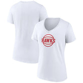 Atlanta Hawks Women's Alternate Logo V-Neck T-Shirt White - NBA