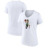 Boston Celtics Women's Alternate Logo V-Neck T-Shirt White - NBA