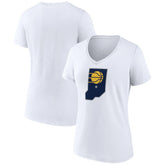 Indiana Pacers Women's Alternate Logo V-Neck T-Shirt White - NBA