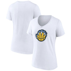 Memphis Grizzlies Women's Alternate Logo V-Neck T-Shirt White - NBA
