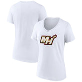 Miami Heat Women's Alternate Logo V-Neck T-Shirt White - NBA