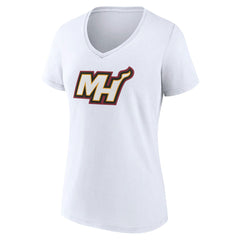 Miami Heat Women's Alternate Logo V-Neck T-Shirt White - NBA