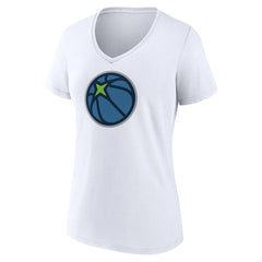 Minnesota Timberwolves Women's Alternate Logo V-Neck T-Shirt White - NBA