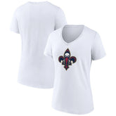 New Orleans Pelicans Women's Alternate Logo V-Neck T-Shirt White - NBA
