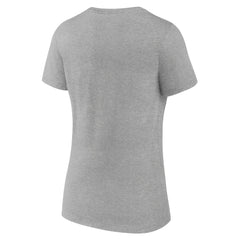 Charlotte Hornets Women's Alternate Logo V-Neck T-Shirt Heather Gray - NBA