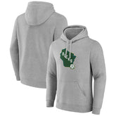 Milwaukee Bucks Alternate Logo Pullover Hoodie Gray - NBA
