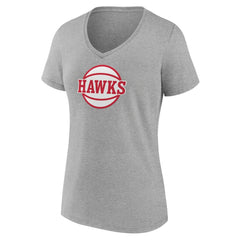 Atlanta Hawks Women's Alternate Logo V-Neck T-Shirt Gray - NBA