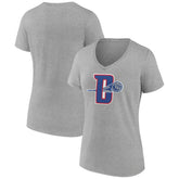Detroit Pistons Women's Alternate Logo V-Neck T-Shirt Gray - NBA