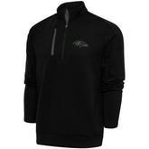 Baltimore Ravens Antigua Tonal Logo Generation Quarter-Zip Pullover Top Black | NFL