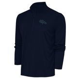 Denver Broncos Antigua Tonal Logo Tribute Quarter-Zip Pullover Top Navy | NFL