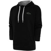 Baltimore Ravens Antigua Tonal Logo Victory Pullover Hoodie Black | NFL