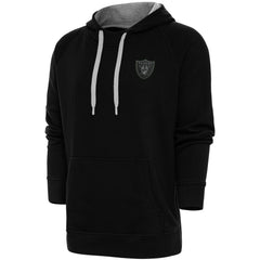 Las Vegas Raiders Antigua Tonal Logo Victory Pullover Hoodie Black | NFL