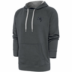 Tampa Bay Buccaneers Antigua Tonal Logo Victory Pullover Hoodie Charcoal | NFL