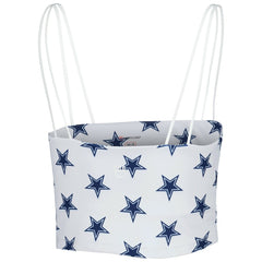 Dallas Cowboys Women's Countess Allover Print Sleeveless Cami Tank Top White | NFL