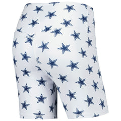 Dallas Cowboys Women's Allover Print Biker Shorts White | NFL