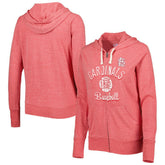 St. Louis Cardinals Touch Women's Training Camp Tri-Blend Lightweight Full-Zip Hoodie - MLB