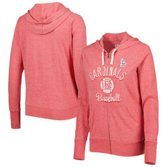St. Louis Cardinals Touch Women's Training Camp Tri-Blend Lightweight Full-Zip Hoodie - MLB
