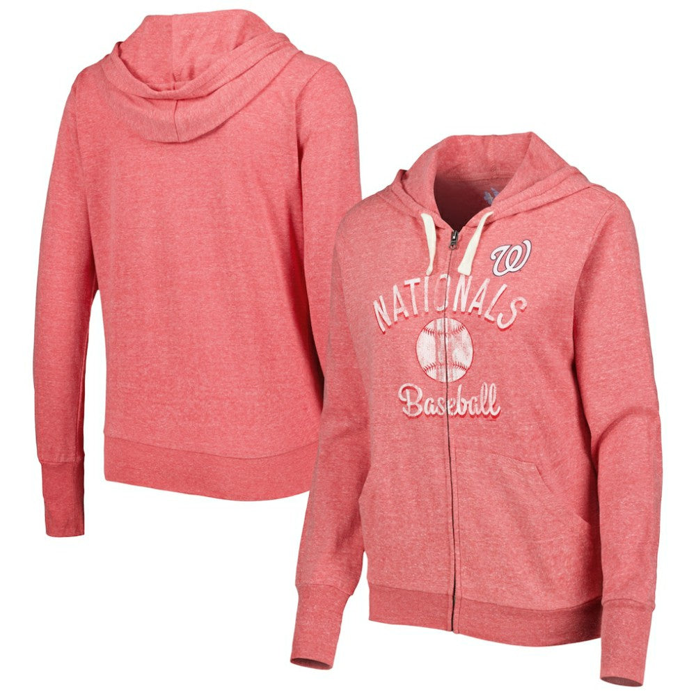 Washington Nationals Touch Women's Training Camp Tri-Blend Lightweight Full-Zip Hoodie - MLB