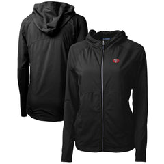 San Francisco 49ers Cutter & Buck Women's Throwback Logo Adapt Eco Knit Hybrid Recycled Full-Zip Hoodie Black | NFL