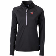 Tampa Bay Buccaneers Cutter & Buck Women's Throwback Logo Adapt Eco Knit Stretch Recycled Half-Zip Pullover Top Black | NFL