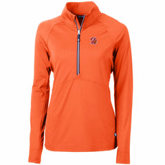 Tampa Bay Buccaneers Cutter & Buck Women's Throwback Logo Adapt Eco Knit Stretch Recycled Half-Zip Pullover Top Orange | NFL