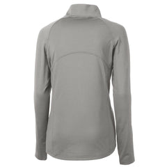 Denver Broncos Cutter & Buck Women's Throwback Logo Adapt Eco Knit Stretch Recycled Half-Zip Pullover Top Gray | NFL
