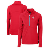 Buffalo Bills Cutter & Buck Women's Throwback Logo Adapt Eco Knit Stretch Recycled Half-Zip Pullover Top Red | NFL