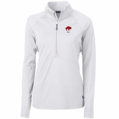 Buffalo Bills Cutter & Buck Women's Throwback Logo Adapt Eco Knit Stretch Recycled Half-Zip Pullover Top White | NFL