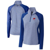 Buffalo Bills Cutter & Buck Women's Throwback Logo Forge Tonal Stripe Stretch Half-Zip Pullover Top Royal | NFL