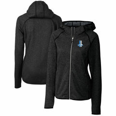 Detroit Lions Cutter & Buck Women's Throwback Logo Mainsail Full-Zip Jacket Heather Charcoal | NFL