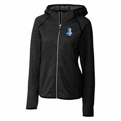 Detroit Lions Cutter & Buck Women's Throwback Logo Mainsail Full-Zip Jacket Heather Charcoal | NFL