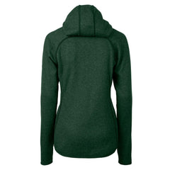 New York Jets Cutter & Buck Women's Throwback Logo Mainsail Full-Zip Jacket Heather Green | NFL