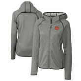 Cincinnati Bengals Cutter & Buck Women's Throwback Logo Mainsail Full-Zip Jacket Heather Gray | NFL
