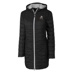 Cleveland Browns Cutter & Buck Women's Throwback Logo Rainier Primaloft Eco Full-Zip Hoodie Long Coat Black | NFL