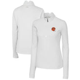 Cincinnati Bengals Cutter & Buck Women's Throwback Logo Traverse Stretch Quarter-Zip Pullover Top White | NFL